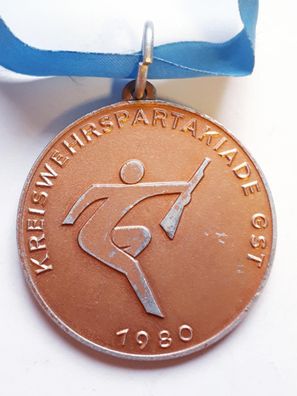 DDR Medaille GST Kreiswehrspartakiade 1977 und 1980