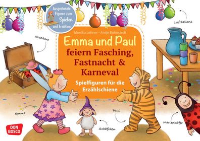 Emma und Paul feiern Fasching, Fastnacht &amp; Karneval, mit 1 Beil