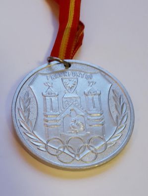 DDR Medaille 2. Bezirkskinder- und Jugendspartakiade 1967 in Silber