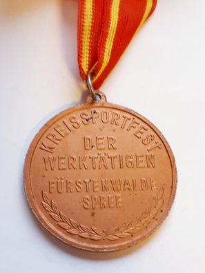 DDR Medaille Kreissportfest der Werktätigen Fürstenwalde/ Spree