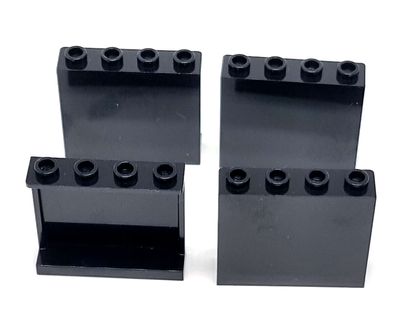 LEGO Panel 1x4x3 schwarz / 4 Stück