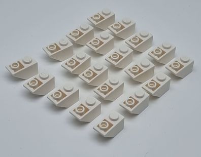 LEGO Nr-366501 Dachstein 1x2 Schrägstein weiß / 20 Stück
