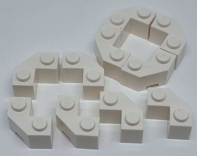 LEGO Nr-6137926 Eckstein 2x2 Winkelstein 45 crad weiß / 10 Stück
