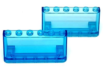 LEGO Nr-6245193 Fenster Auto Windschutzscheibe 2X6X2 blau / 2 Stück
