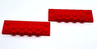 LEGO Nr-4565431 Basic Platte 2X6X2/3 rot mit 4 Noppen / 2 Stück