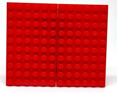 LEGO Nr-6249097 Platte 6x10 rot / 2 Stück