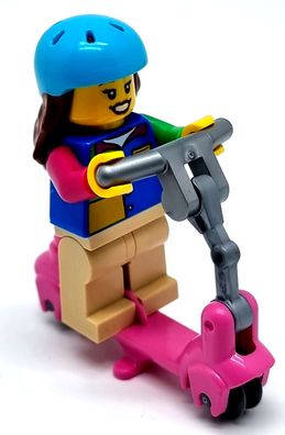 LEGO City Eisenbahn Figur Scooter Roller mit Mädchen