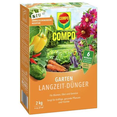 COMPO Garten Langzeit-Dünger - 2 kg für ca. 37 m²