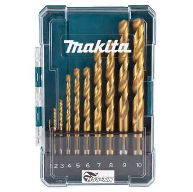 Makita® Zubehör Bohrer-Set HSS TiN 1-10 mm 10 teilig - D-72849