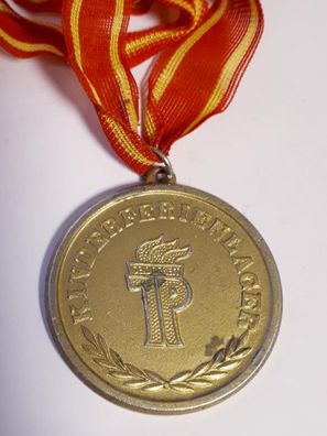 DDR Medaille JP Kinderferienlager Höher Schneller Weiter