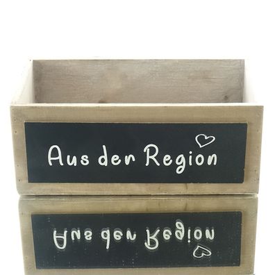 nature trends Holz-Kiste "Aus der Region" Braun gewaschen 25 x 13 x 10 cm