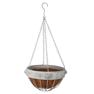 Esschert Design Löwenkopf Hanging Basket mit Kokoseinsatz Ø 26,2 cm - Metall