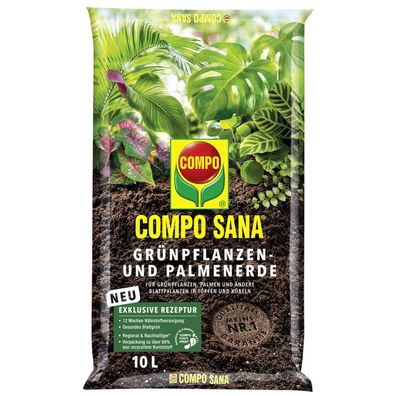 COMPO SANA® Grünpflanzen- und Palmenerde - 10 Liter