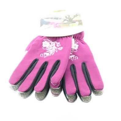 Blackfox® Garten - Handschuhe Lady´s Line Lila/ Violett mit Dekor Größe 7/ S