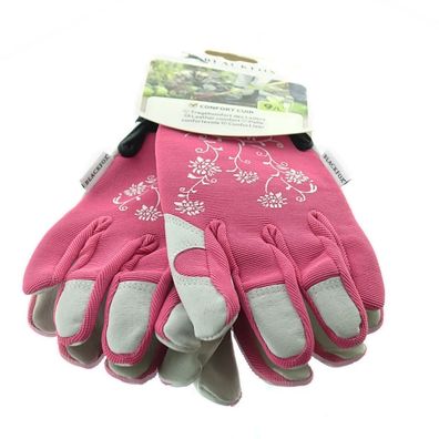 Blackfox® Garten - Handschuhe Lady´s Line JARDY Rosa mit Blumendruck Größe 7/ S