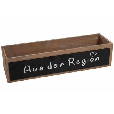 nature trends Holz-Kiste "Aus der Region" Braun gewaschen 45 x 13 x10,5 cm