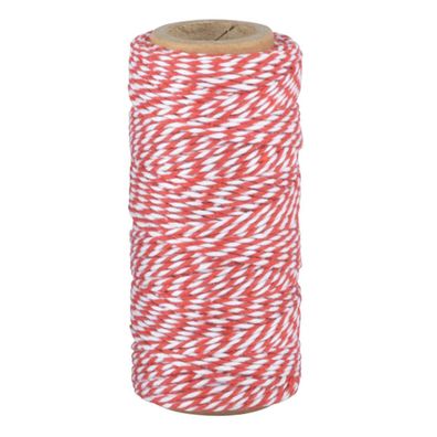 Esschert Design Bindfaden Rot & Weiß ca. 55 Meter aus Baumwolle