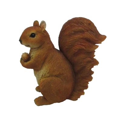 Esschert Design Eichhörnchen L Braun stehend 19 cm - Polyresin
