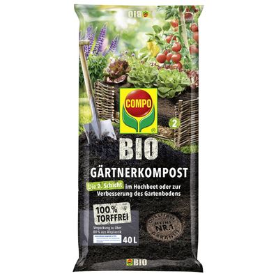 COMPO BIO Gärtner-Kompost torffrei 40 Liter