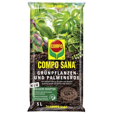 COMPO SANA® Grünpflanzen- und Palmenerde - 5 Liter