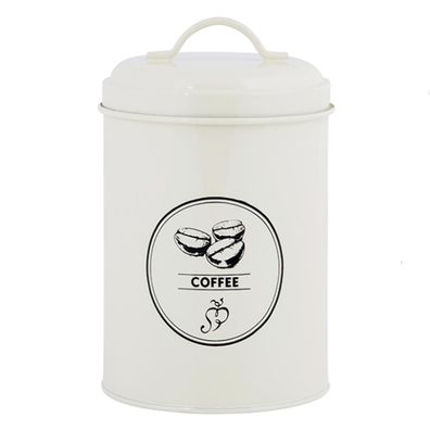 Esschert Design Retro Kaffee Vorratsdose Cremeweiß - Metall