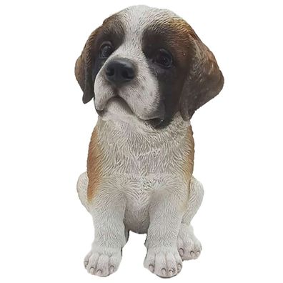 Esschert Design Hundewelpe Bernhardiner sitzend 19 cm - Polyresin