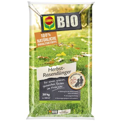 COMPO Bio Herbst-Rasendünger 20 kg für ca. 400 m²