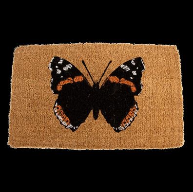 Esschert Design Fußmatte mit Schmetterlingsdruck - Kokosfaser