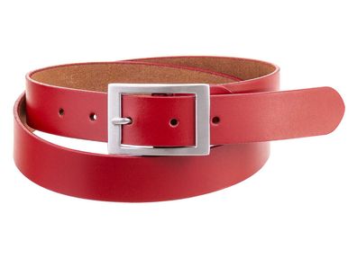 Prato Gürtel G26 Damen Gürtel Büffel Leder - Farben: rot Größe: 100 cm