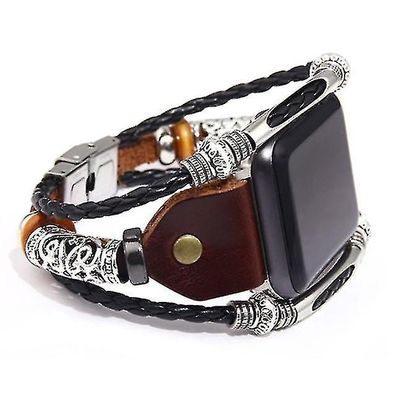 Hohles, strukturiertes Armband, passend für Apple Watch Watchband-Serie – Braun – 42