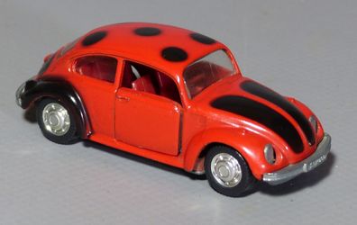 Schuco Modellauto 1:66 No.818 Volkswagen VW Käfer 1302S rot schwarze Punkte
