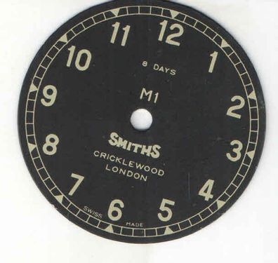 Smiths Zifferblatt M1, für Uhr , Motorrad, Auto, Oldtimer