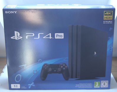 Sony PlayStation 4 Pro - 1TB Spielekonsole - Jet Black - OVP mit Zubehör