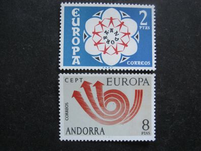 Andorra Spanien Europa Cept MiNr. 84-85 postfrisch * * (AF 974)