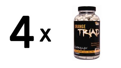 4 x Controlled Labs Orange Triad (270 Tabs) Unflavored