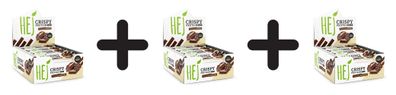 3 x HEJ Natural HEJ Crispy Bar (12x45g) Crunchy Brownie