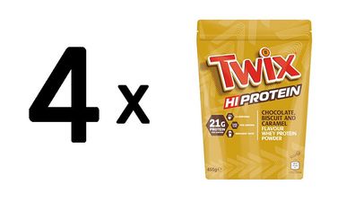 4 x Mars Protein Twix Protein Powder (455g) Chocolate, Biscuit and Caramel