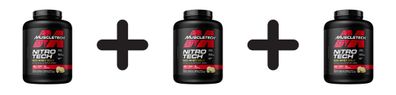3 x Muscletech Nitro Tech 100% Whey Gold (5lbs) Strawberry