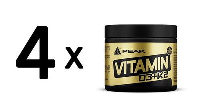 4 x Peak Vitamin D3 + K2 (120) Unflavoured