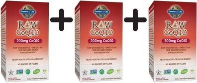 3 x RAW CoQ10, 200mg - 60 vcaps