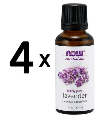 4 x Lavender Oil, 100% Pure - 30 ml.