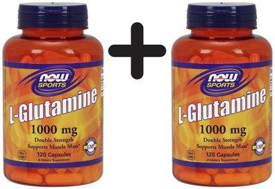 2 x L-Glutamine, 1000mg - 120 caps