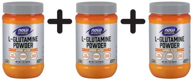 3 x L-Glutamine, 5000mg (Powder) - 454g