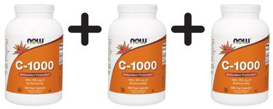 3 x Vitamin C-1000 with 100mg Bioflavonids - 500 vcaps