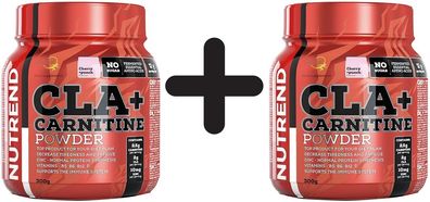 2 x CLA + Carnitine Powder, Cherry + Punch - 300g