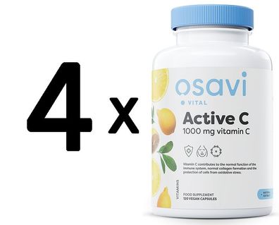 4 x Active C, 1000mg Vitamin C - 120 vegan caps