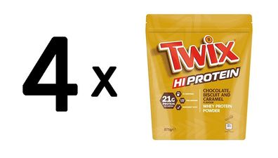 4 x Mars Protein Twix Protein Powder (875g) Chocolate, Biscuit and Caramel