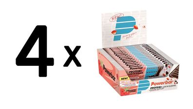 4 x Powerbar Protein Plus Low Sugar + Immune Bar (16x35g) Strawberry Yoghurt