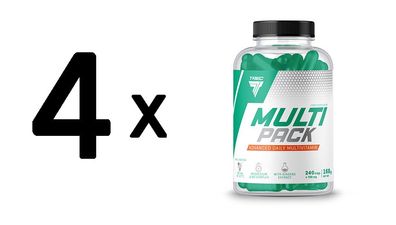 4 x Trec Nutrition Multipack (240 Caps) Unflavoured