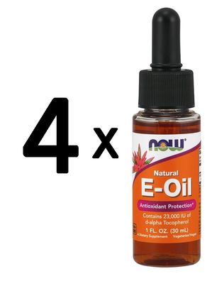 4 x E-Oil, Natural - 30 ml.